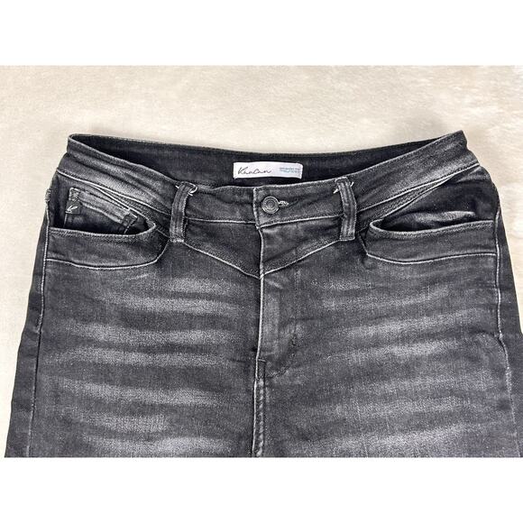 KanCan Boot Cut Raw Hem Women's Size 29/31 Black jeans high rise 90's - Picture 9 of 11